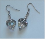 Rhinestone and Crystal teardrop earrings.